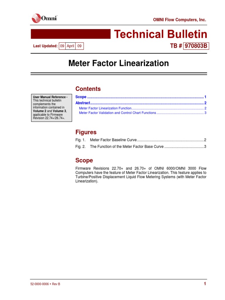 Meter Factor Linearization Guide | PDF | Flow Measurement | Computing