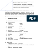 Plan de GRD y Plan de Contingencia de La IIEE de Vista Alegre