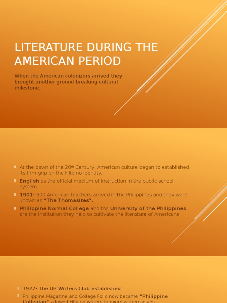American Literature | PDF | Writing | Philippines