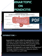 Seminar Topic On Appendicitis