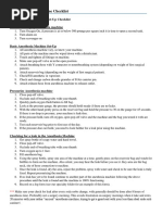 Anesthesia Machine Safety Checklist | PDF