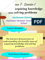 Ways of Acquiring Knowledge and Solving Problems