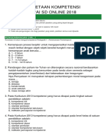 Soal Pemetaan Kompetensi Gpai SD Online 2018