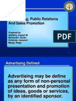 Advertising, Sales Promotion and Public Relations