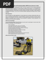 Ground Penetrating Radar Survey Services - GPR Survey Service in India - Best Underground Utilities Survey Services