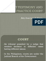 Court Testimony (BFP Specialized Presentation)