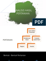 Analisis Hasil Pertanian