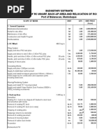 Budgetary Estimate Construction of RC Wharf, Back-Up Area and Relocation of Roro Ramp Port of Balanacan, Marinduque