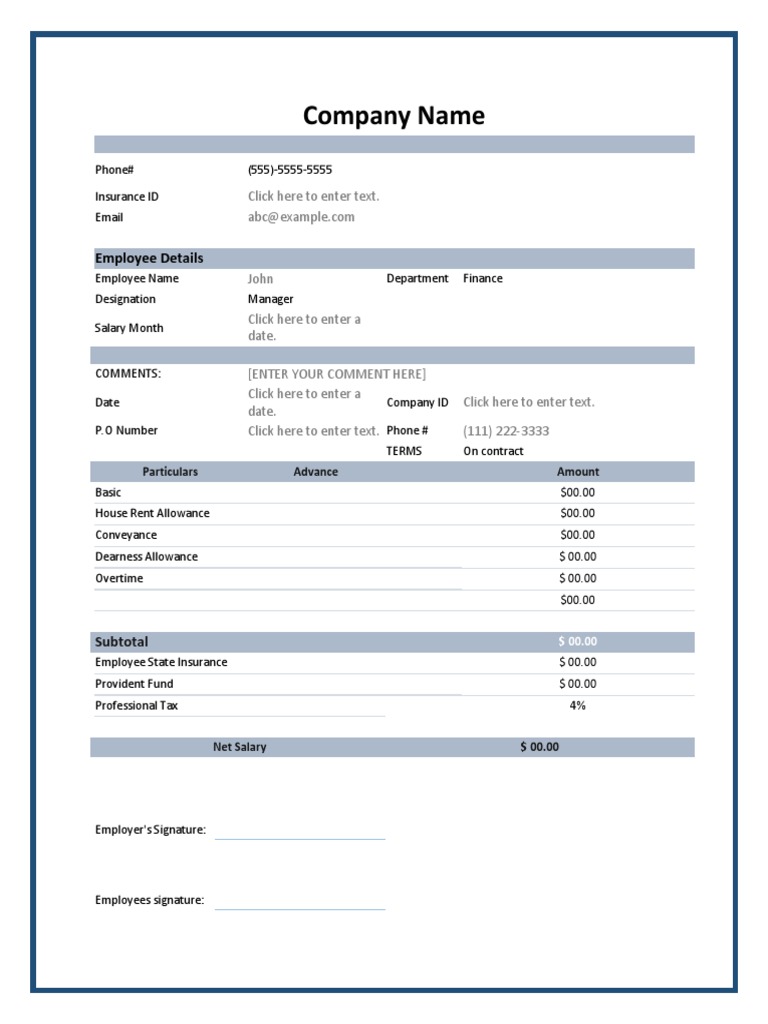 Company Name: Employee Details | PDF