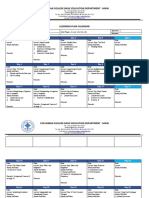 Columban College Learning Plan Calendar