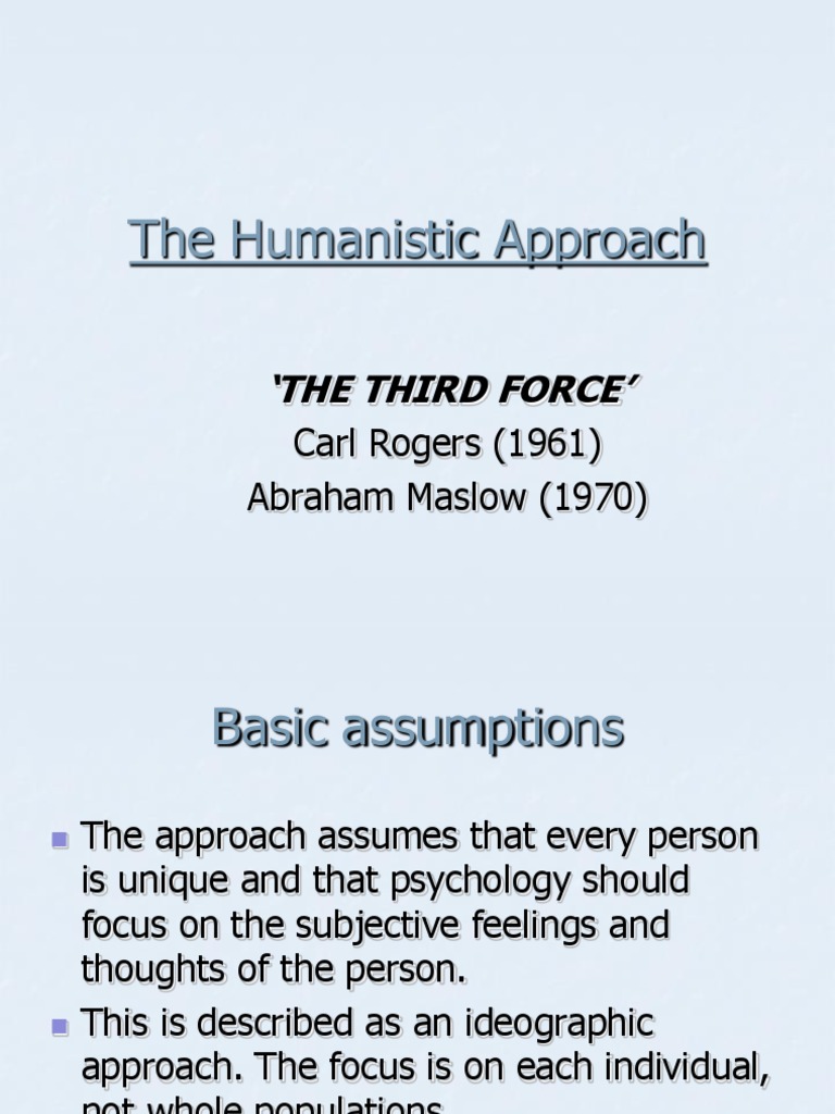 Humanistic Psychology Pdf Self Actualization Humanistic Psychology