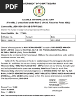 Factory Licence Fee Structure | PDF | Watt | Rates