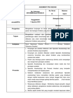 Asesment Pra Sedasi: No. Dokumen SPO/RSMI/Anest/VIII/204-01 No. Revisi 01 Halaman 1dari3