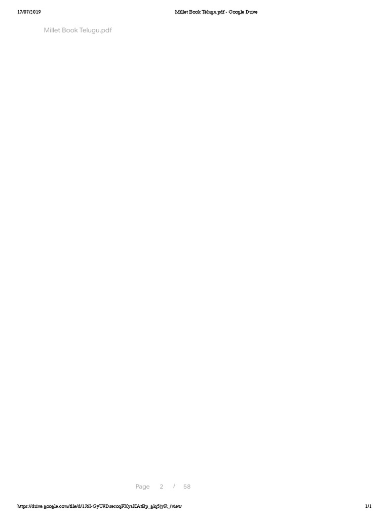 Millet Book Telugu PDF Google Drive PDF PDF Online Databases