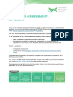 Apc Skills Assessment-Stream A: Pharmacy Board of Australia (PBA) Registration