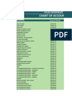 Chart of Accounts: Polao Enterprises