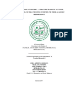 Perceptions On 21 Century Literature Teachers' Attitude, Performance and Treatment To Students and Their Academic Performance