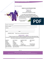 Sponsor Form 2011