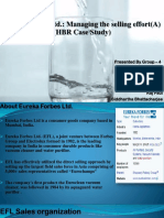 Eureka Forbes LTD.: Managing The Selling Effort (A) (HBR Case Study)