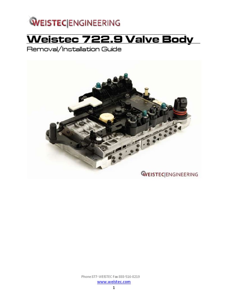 722.9 Valve Body Removal Guide | PDF | Transmission (Mechanics) | Valve