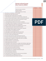 Buss Durkee Inventario de Hostilidad (Preguntas)