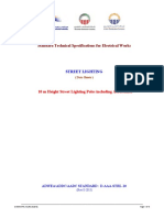 Standard Technical Specifications for 10m Street Lighting Poles