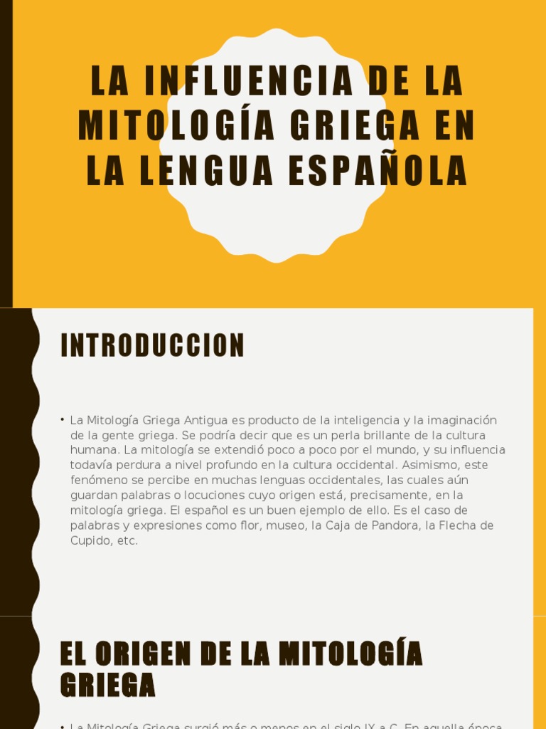 Influencia de la Mitología Griega en Español | PDF | Mitología griega ...