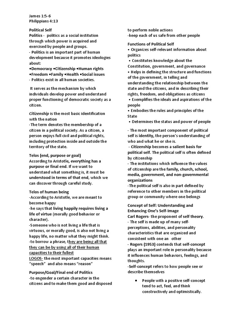 Politics, Self-Concept, and Human Needs | PDF | Deductive Reasoning ...
