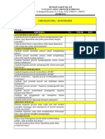 Checklist Pra - Post Konstruksi