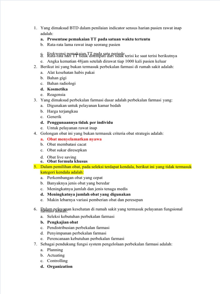 Soal Uas Manajemen Farmasi Pdf