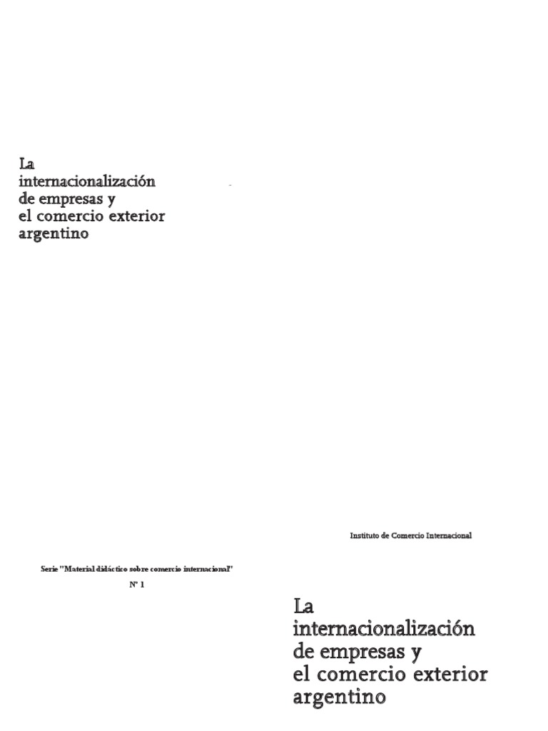 01 Internacionalizacion Empresas Ce Argentino PDF | PDF | América del Sur |  Pequeñas y medianas empresas