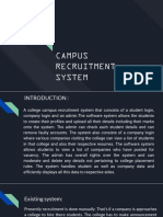 Campus Recruitment System Streamlines Student-Company Matching