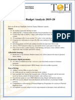 Post Budget Analysis 2019-20: Taxes