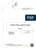 Unilever Data Analysis Project: June 2003