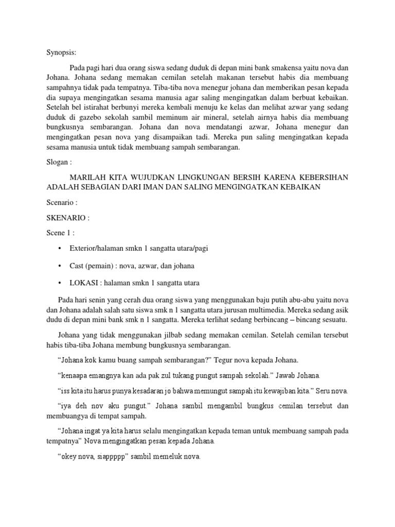 Sinopsis Lingkungan Sekolah Sehat Pdf