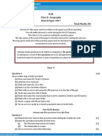 ICSE X Geography Board Paper 2017