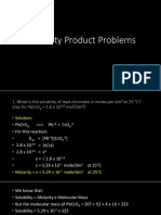 Solubility Product Problems