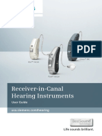 Siemens Receiver-In-Canal (RIC) Hearing Aids User Manual