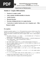 Module-4 COMPLEX DIFFERENTIATION PDF