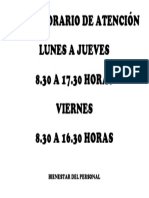 Nuevo Horario de Atención