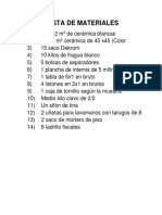 Lista de Materiales