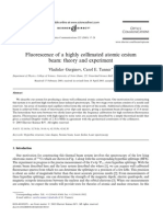 Fluorescence of a Highly Collimated Atomic Cesium Beam - Theory and Experiment