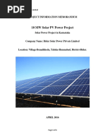 Dprbidar Solar Power PVT LTD - Project Information Memorandum