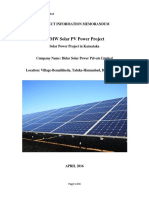 Dprbidar Solar Power PVT LTD - Project Information Memorandum