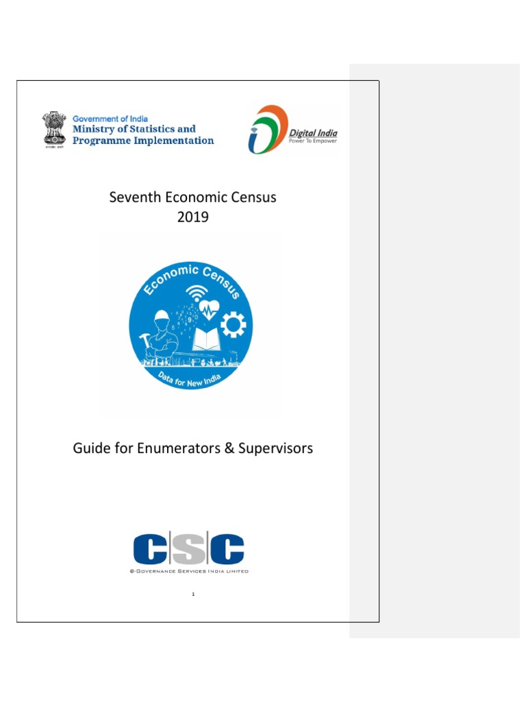 Seventh Economic Census 2019 | PDF | Census | Survey Methodology