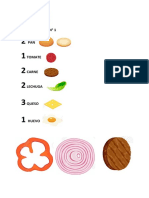 Juego de Hamburguesa Para Numeración