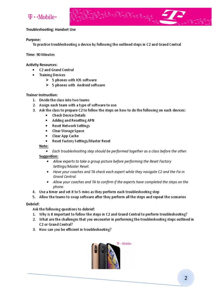 Troubleshooting Handset Use Purpose PDF Troubleshooting Ios