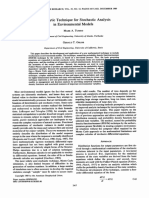 An Analytic Technique For Stochastic Analysis: in Environmental Models