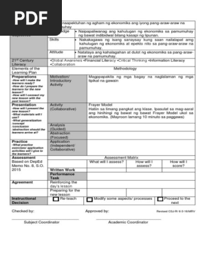 Blank Lesson Plan Grade 8 - Copy