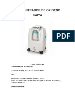 Concentrador de oxígeno Kaiya ZY-5AC de 1-5 LPM para terapia domiciliaria